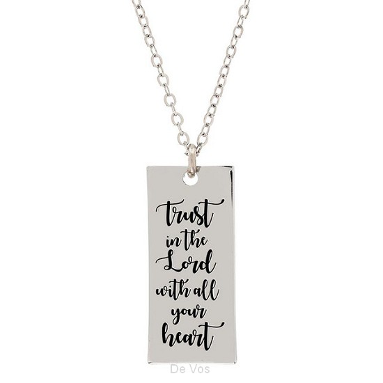 Silverplated Pendant/Necklace trust in t