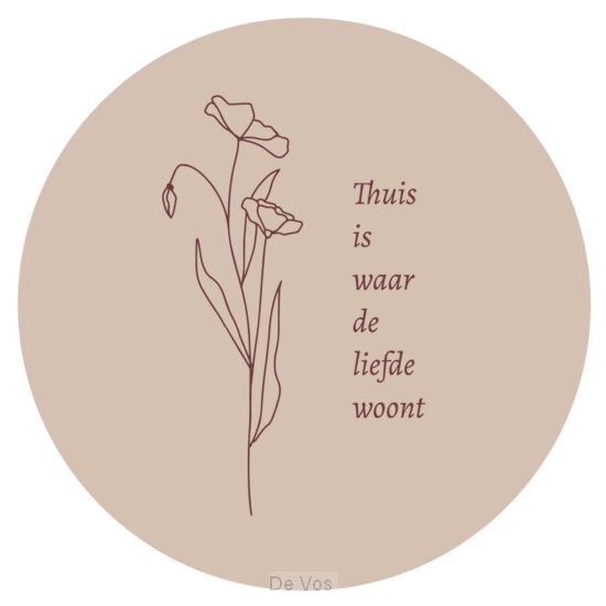 Muurcirkel Thuis is waar de liefde woont