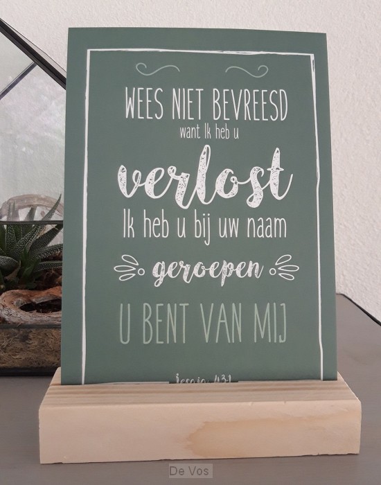 Kaarthouder hout 15 cm *