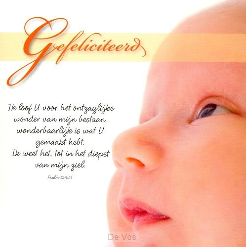 Wenskaart gefeliciteerd