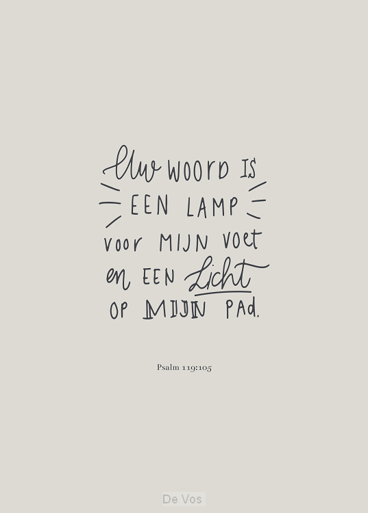 Psalm 119:105 Uw woord is een lamp voor