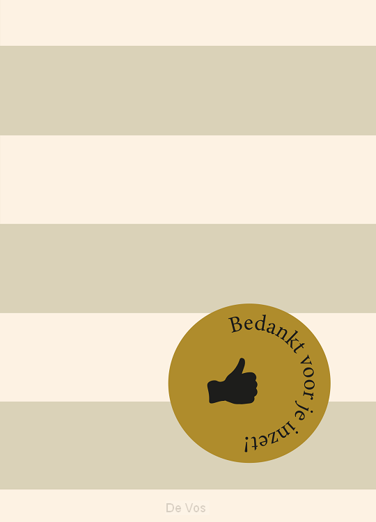 Kaart Bedankt voor je inzet!