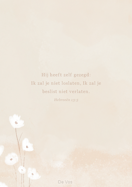 Kaart Ik zal je niet loslaten, Ik zal je