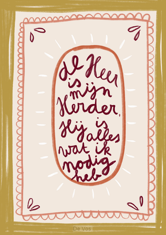 Poster De Heer is Mijn Herder