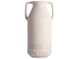 Vaas Gusta langwerpig gebroken wit