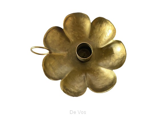 Kaarsen houder bloem goud