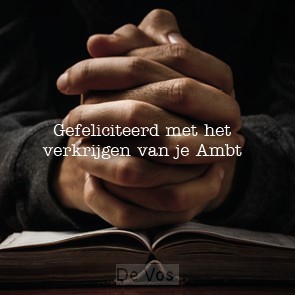 Kaart gefeliciteerd verkrijgen vj Ambt