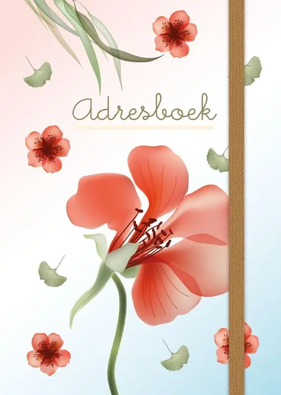 Adresboek (klein) - Transparent Flowers