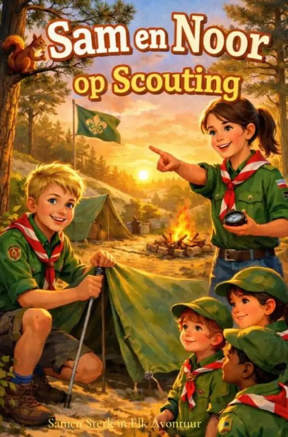 Sam en Noor op Scouting
