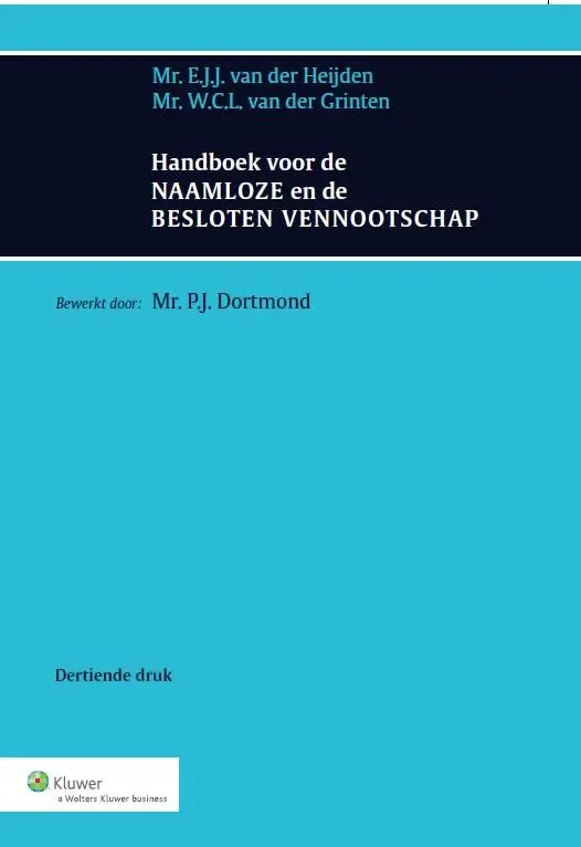 Handboek voor de Naamloze en de Besloten Vennootschap