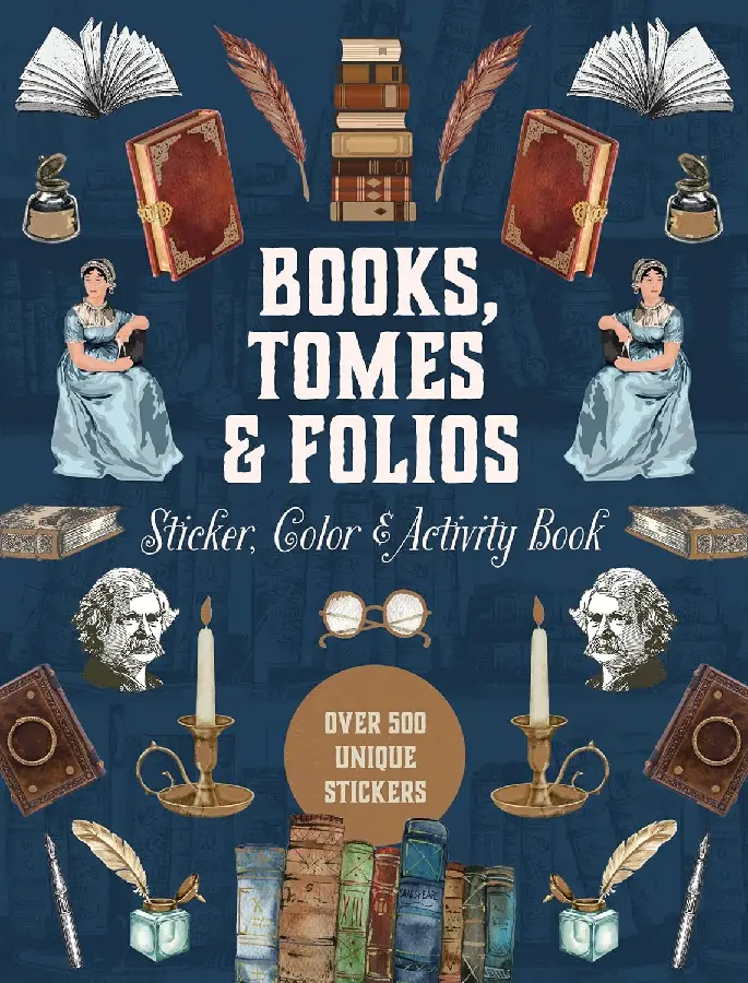 Books, Tomes & Folios Sticker, Color & Activity Book
