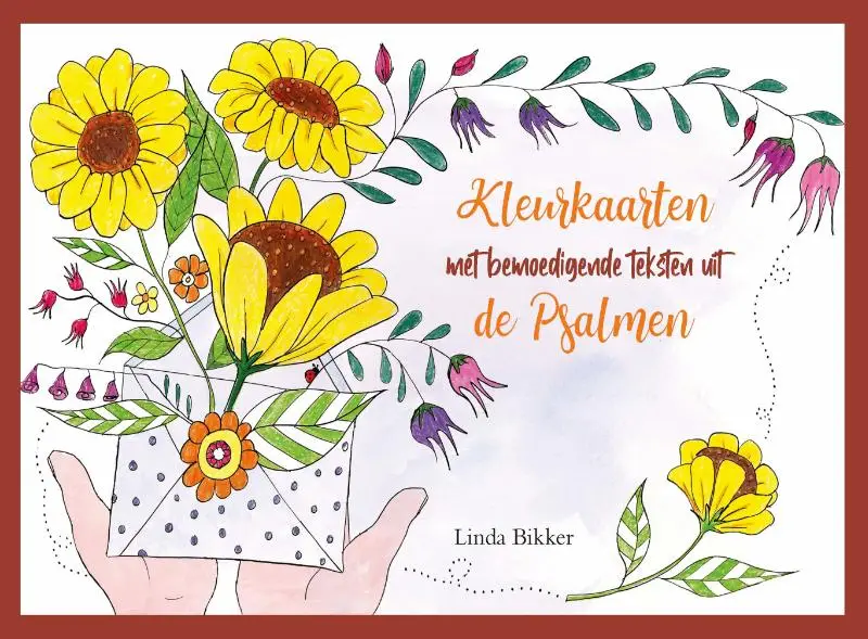 Kleurkaarten met bemoedigende teksten