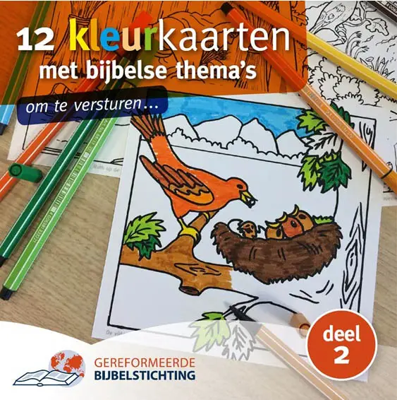 12 kleurkaarten dl2 met bijbelse thema s