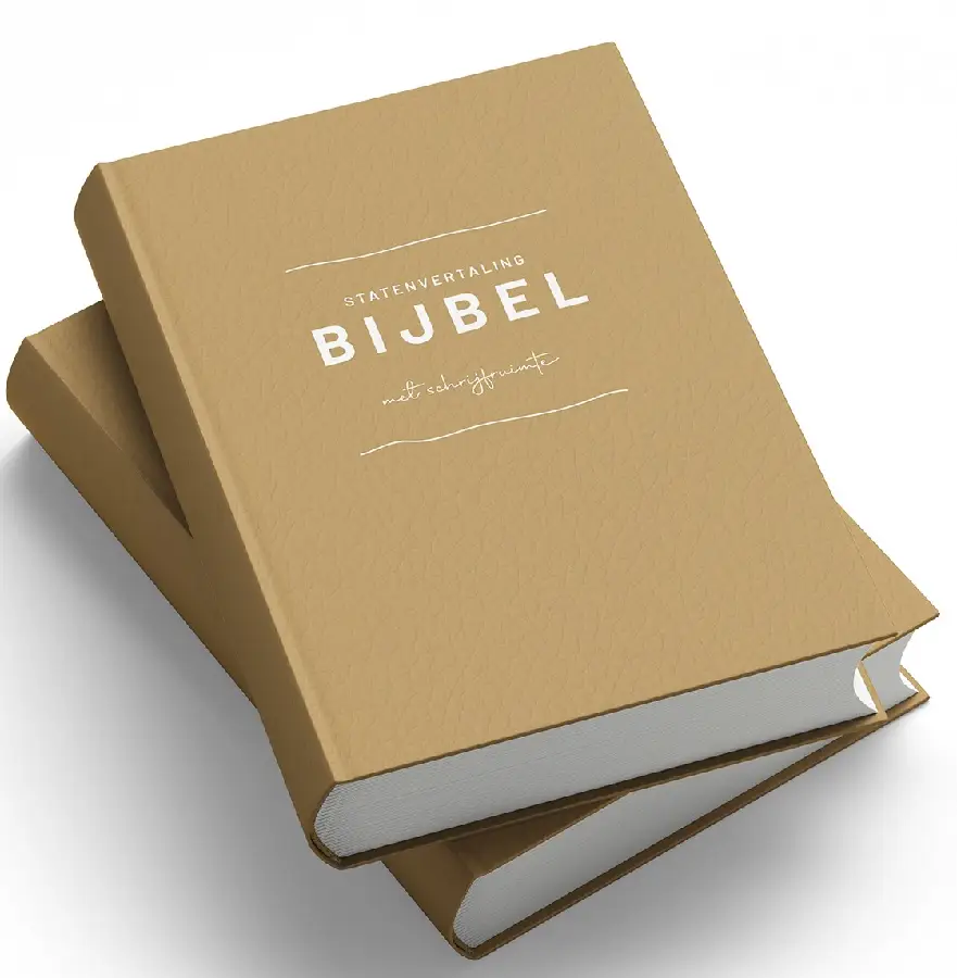 Bijbel met schrijfruimte GBS camel