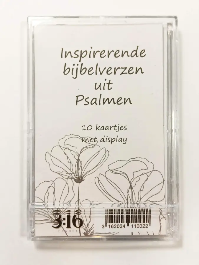 Kaarthouder met 10 kaartjes psalmen