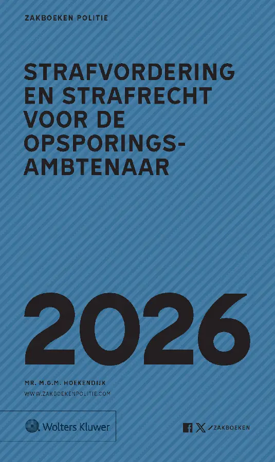 Zakboek Strafvordering en Strafrecht voor de Opsporingsambtenaar 2026