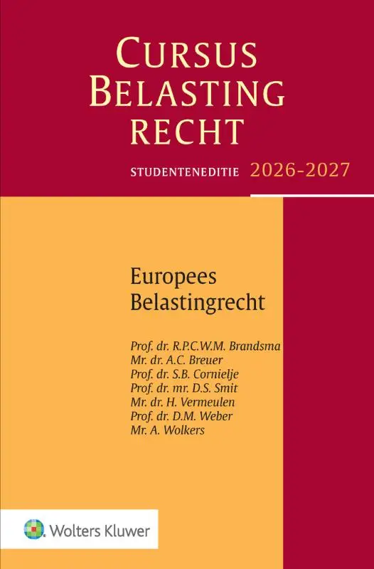 Studenteneditie Cursus Belastingrecht Europees belastingrecht 2026-2027