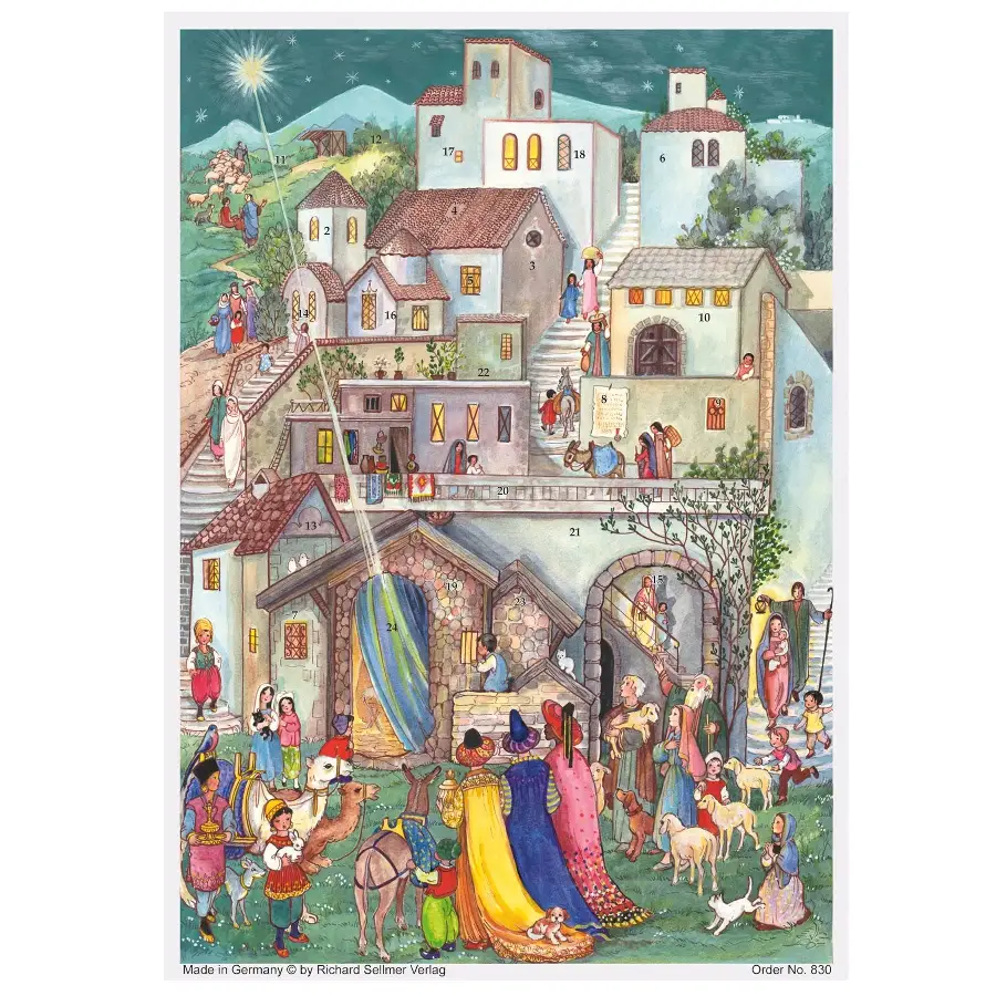 Adventcalendar A4 21x29,7cm 3 kings