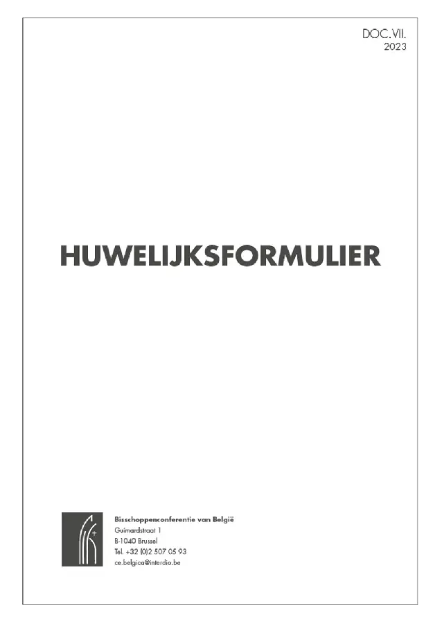 Huwelijksformulier - 25 ex.