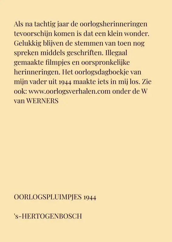OORLOGSPLUIMPJES