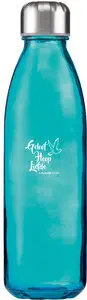 Glazen waterfles blauw Grloof Hoop Liefd