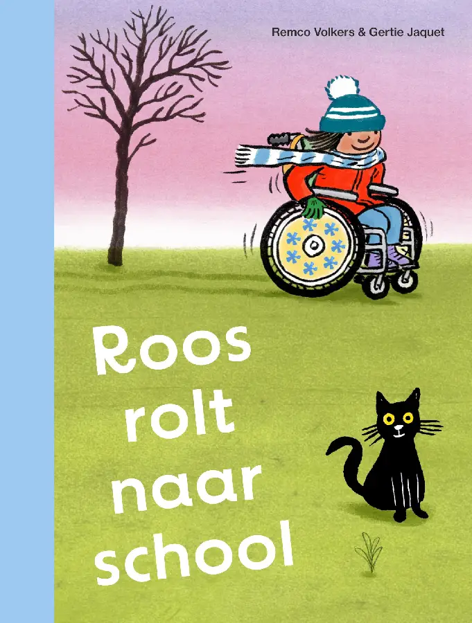 Roos rolt naar school