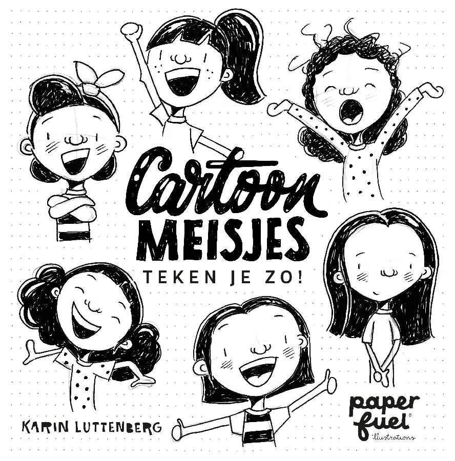 Cartoonmeisjes teken je zo!