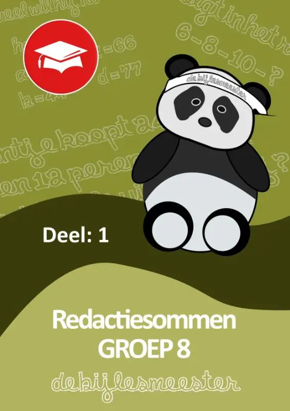 Redactiesommen / deel 1 groep 8