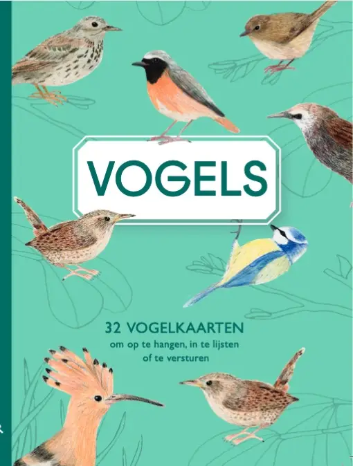 Vogels, 32 vogelkaarten om op te hangen