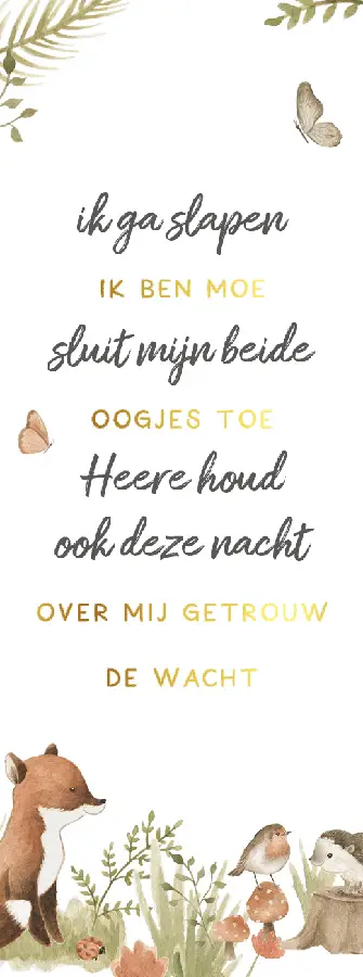 Boekenlegger Ik ga slapen ik ben moe