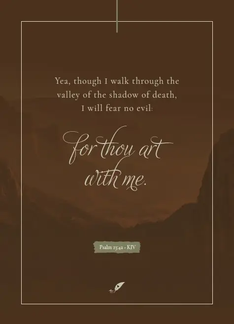 Kaart Yea, though I walk through the val