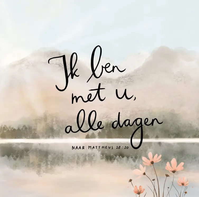 Kaart Ik ben met u, alle dagen