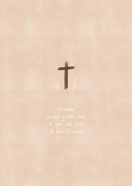 Kaart Genade zoveel groter dan