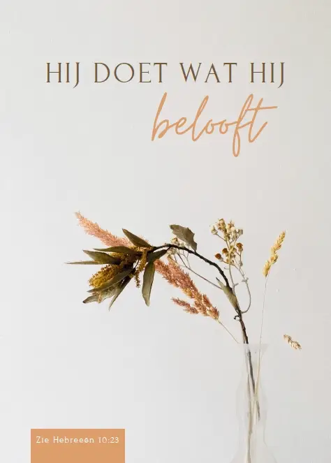 Kaart Hij doet wat Hij belooft