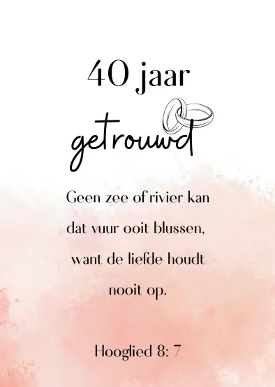 40 jaar getrouwd
