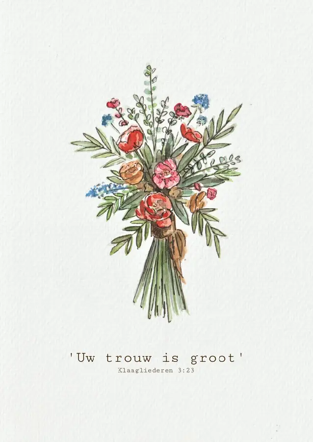 Minikaartje Uw trouw is groot