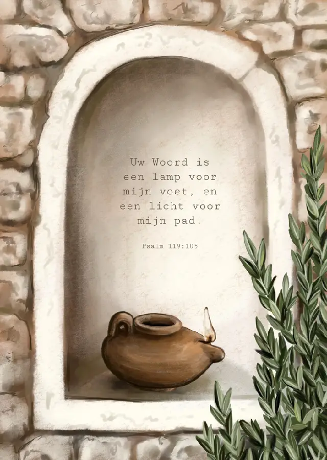 Poster A4 Uw  Woord is een lamp