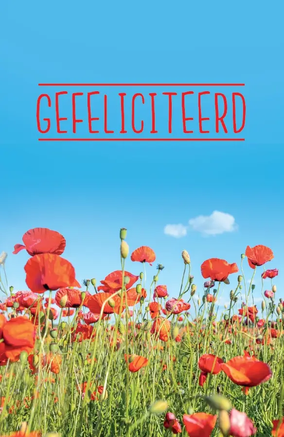 Wenskaart Hartelijk Gefeliciteerd
