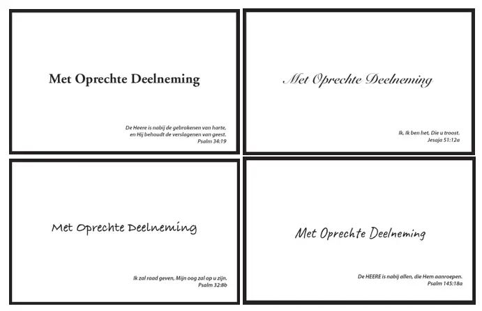 Map Rouw Zwart met tekst sv