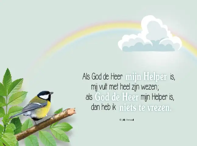 Als God de Heer mijn Helper is
