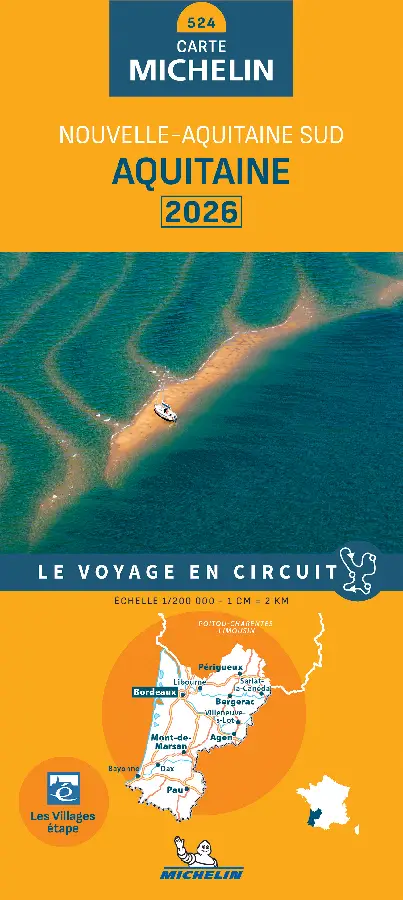 Michelin Wegenkaart 524 Aquitaine 2026