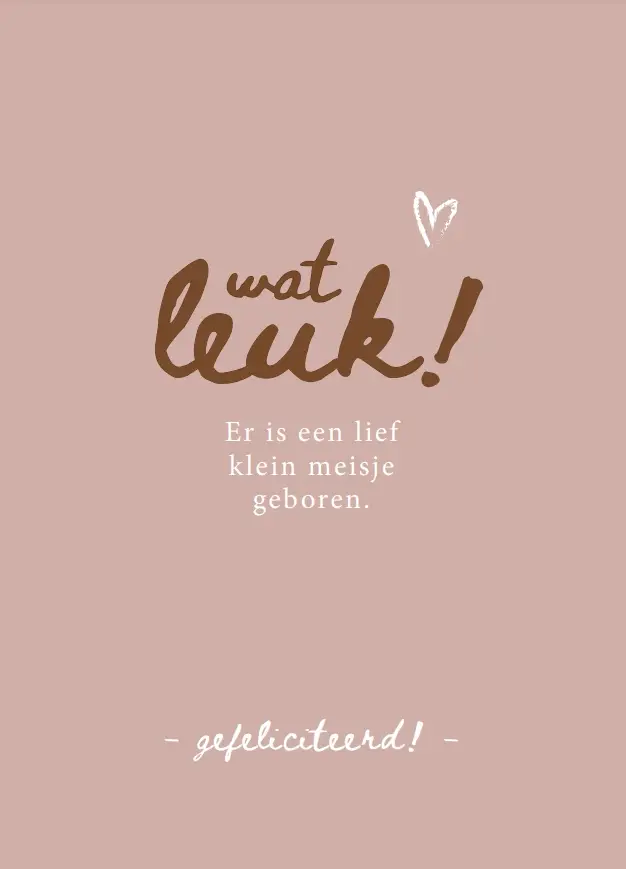 Wat leuk meisje geboren
