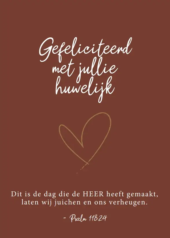 Gefeliciteerd met jullie huwelijk