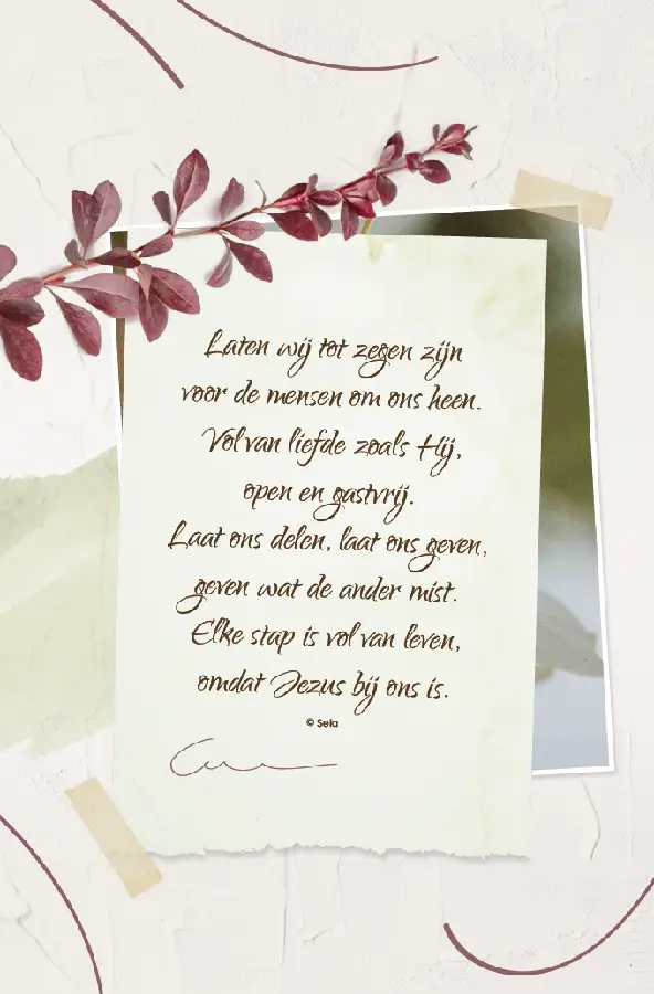 Kaart Laten wij tot zegen zijn