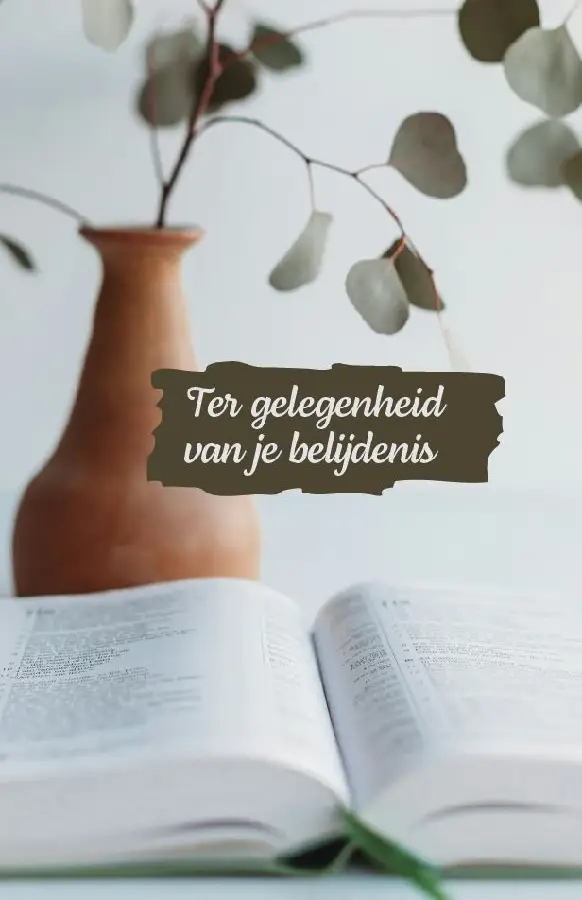 Wenskaart Ter gelegenheid je belijdenis