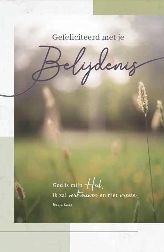 Wenskaart Gefeliciteerd je Belijdenis