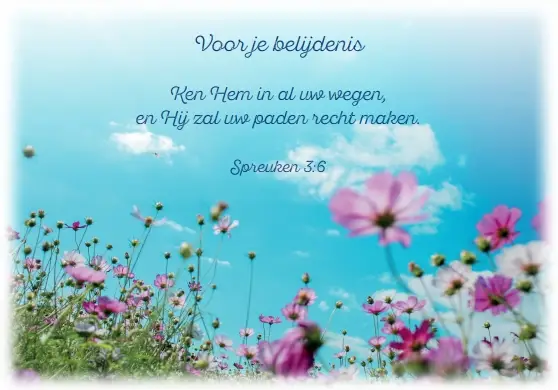 Kaart Voor je Belijdenis