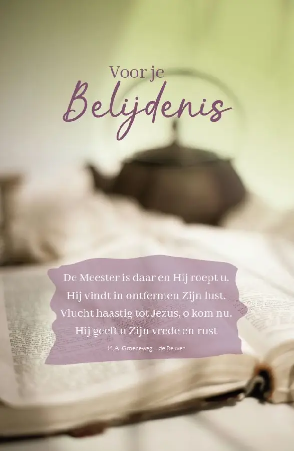 Wenskaart Belijdenis De Meester is daar