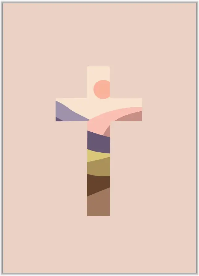 Poster A4 Kruis (blanco)