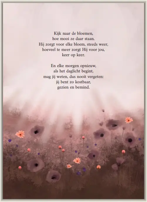 Kaart Kijk naar de bloemen